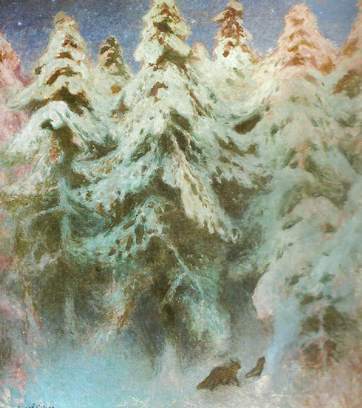 bruno liljefors natt i skogen oil painting image